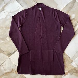 Orvis Signature Merino Cardigan Sweater Wine